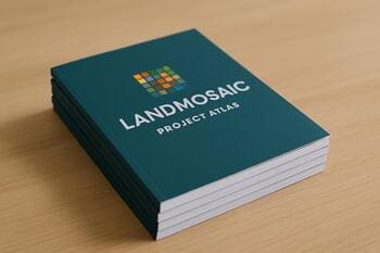 LandMosaic proje atlası kitapçıklarının oluşturduğu küçük yığın