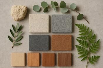 Pinco taş numuneleri, pin co ahşap parçaları ve bitki örnekleriyle doldurulmuş malzeme masası